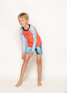 Caloundra Rash Vest - Summertime Orange Matilda and Clancy