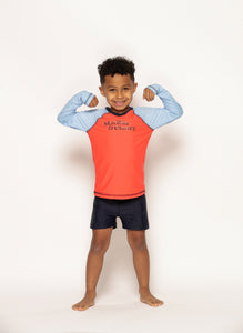Caloundra Rash Vest - Summertime Orange Matilda and Clancy