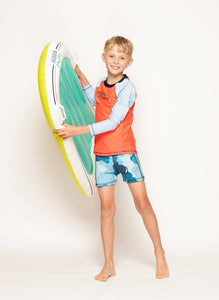 Caloundra Rash Vest - Summertime Orange Matilda and Clancy