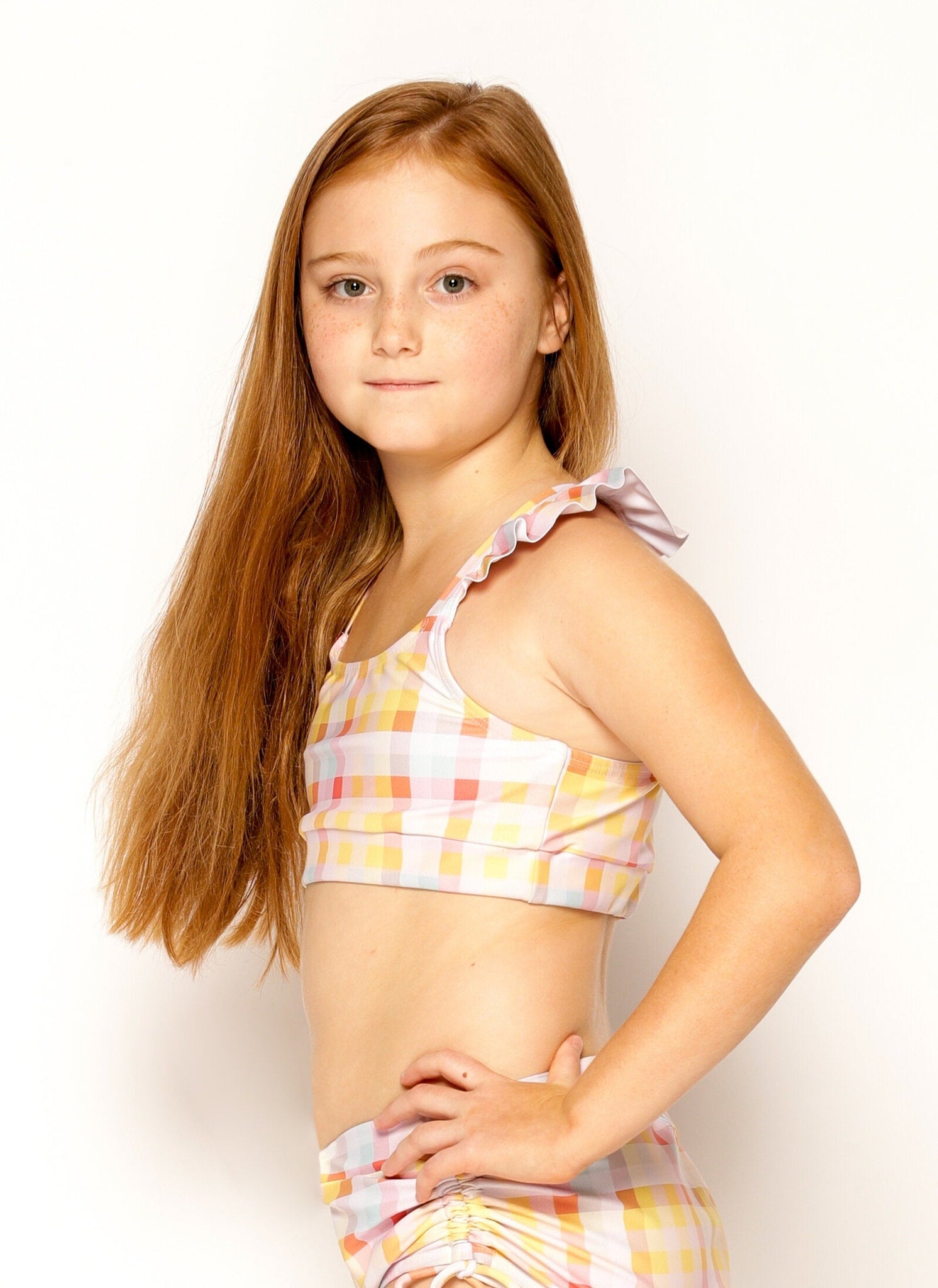 Eden Bikini Top - Multi Gingham Matilda and Clancy