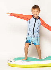 Flinders Rash Vest - Summertime Aqua Matilda and Clancy