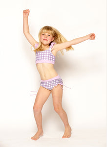 Sorrento Ruched Brief - Lilac Gingham Matilda and Clancy