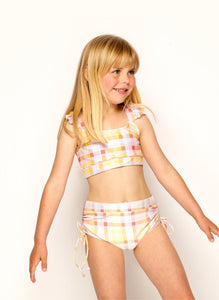 Sorrento Ruched Brief - Multi Gingham Matilda and Clancy