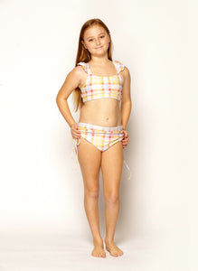 Sorrento Ruched Brief - Multi Gingham Matilda and Clancy